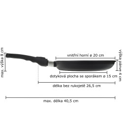 Titanová pánev K204 s odnímatelnou rukojetí