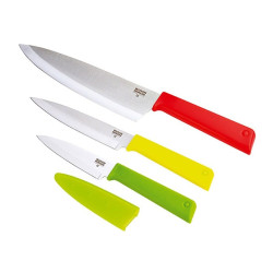 Sada nožů 3ks červený/žlutý/zelený