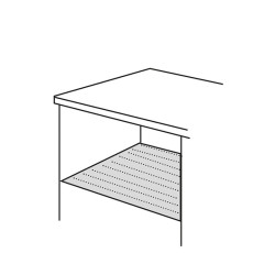 Podložka do zásuvky PVC šedá 150x50cm