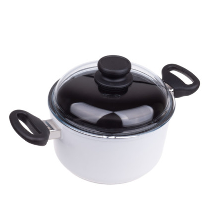 Titanový hrnec TEQ201 ø 20 cm x 11 cm / 3.0 l, bílý