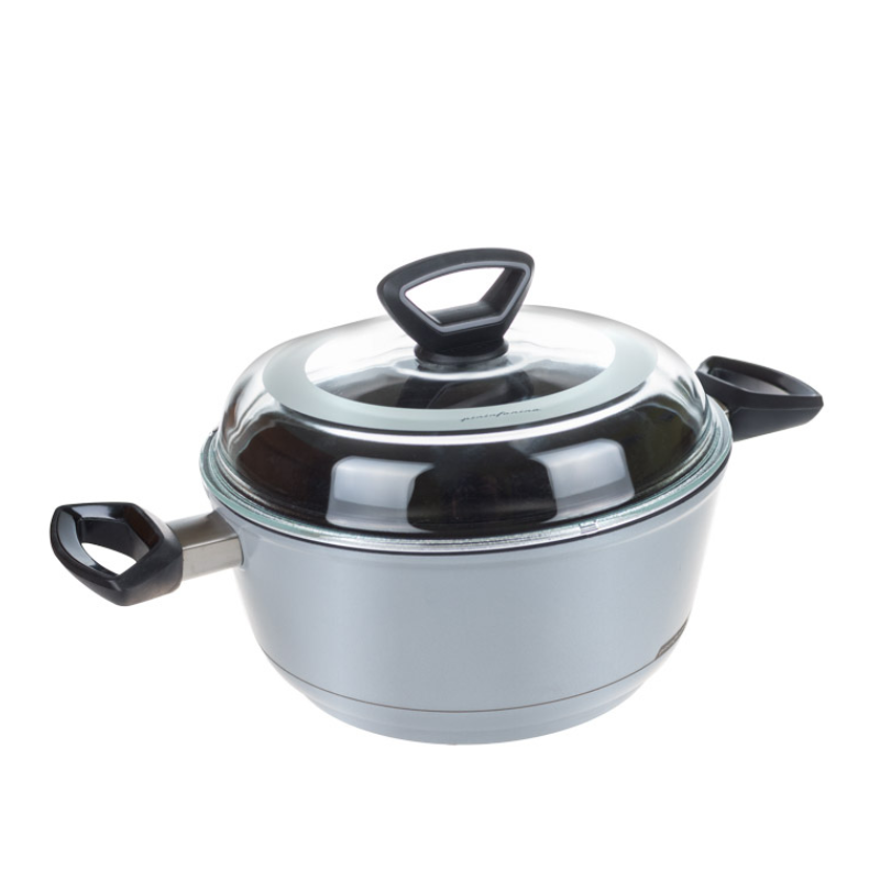 Top Alulit Indukční titanový hrnec ø 28 x 11cm / 6.3 l s poklicí, stříbrný